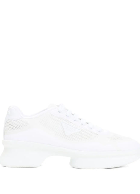 Prada Women Mesh And Re-Nylon Sneakers