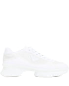 Prada Women Mesh And Re-Nylon Sneakers