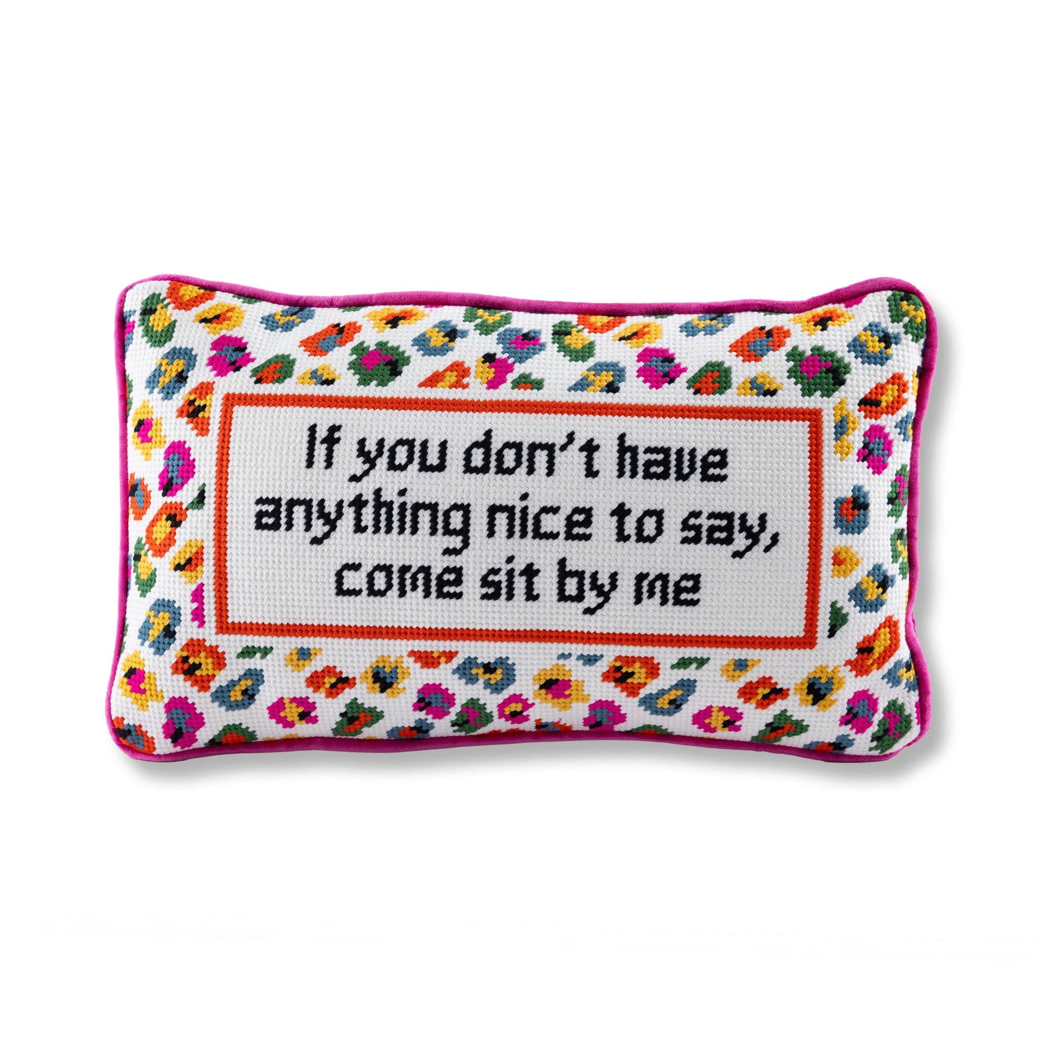 Come Sit By Me Needlepoint Pillow Needlepoint Furbish Studio