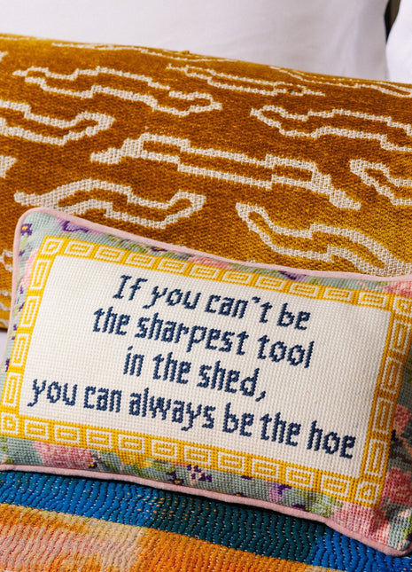 Sharpest Tool Needlepoint Pillow Needlepoint Furbish Studio