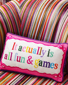 Fun And Games Needlepoint Pillow Needlepoint Furbish Studio