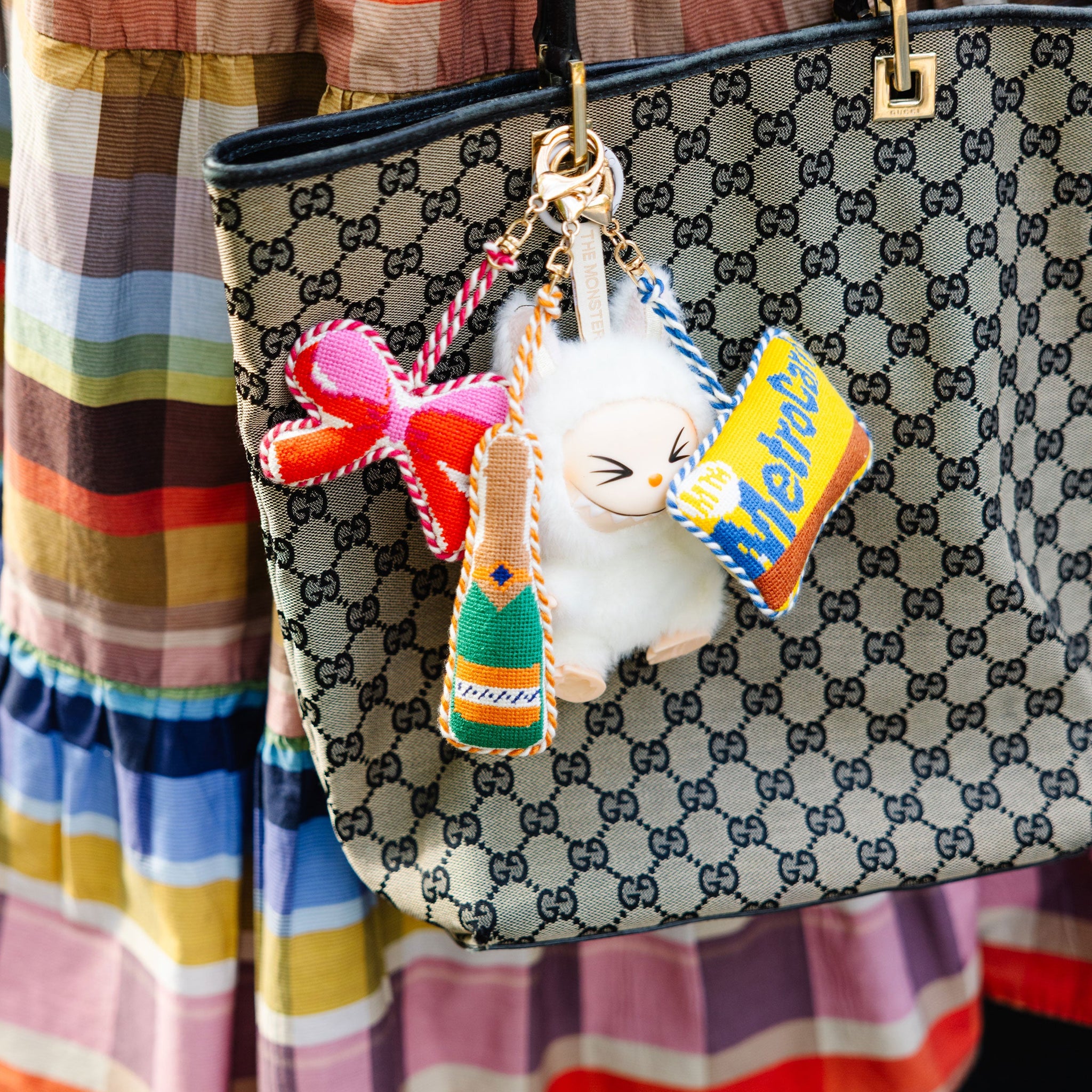 Champagne Bottle - Bag Charm