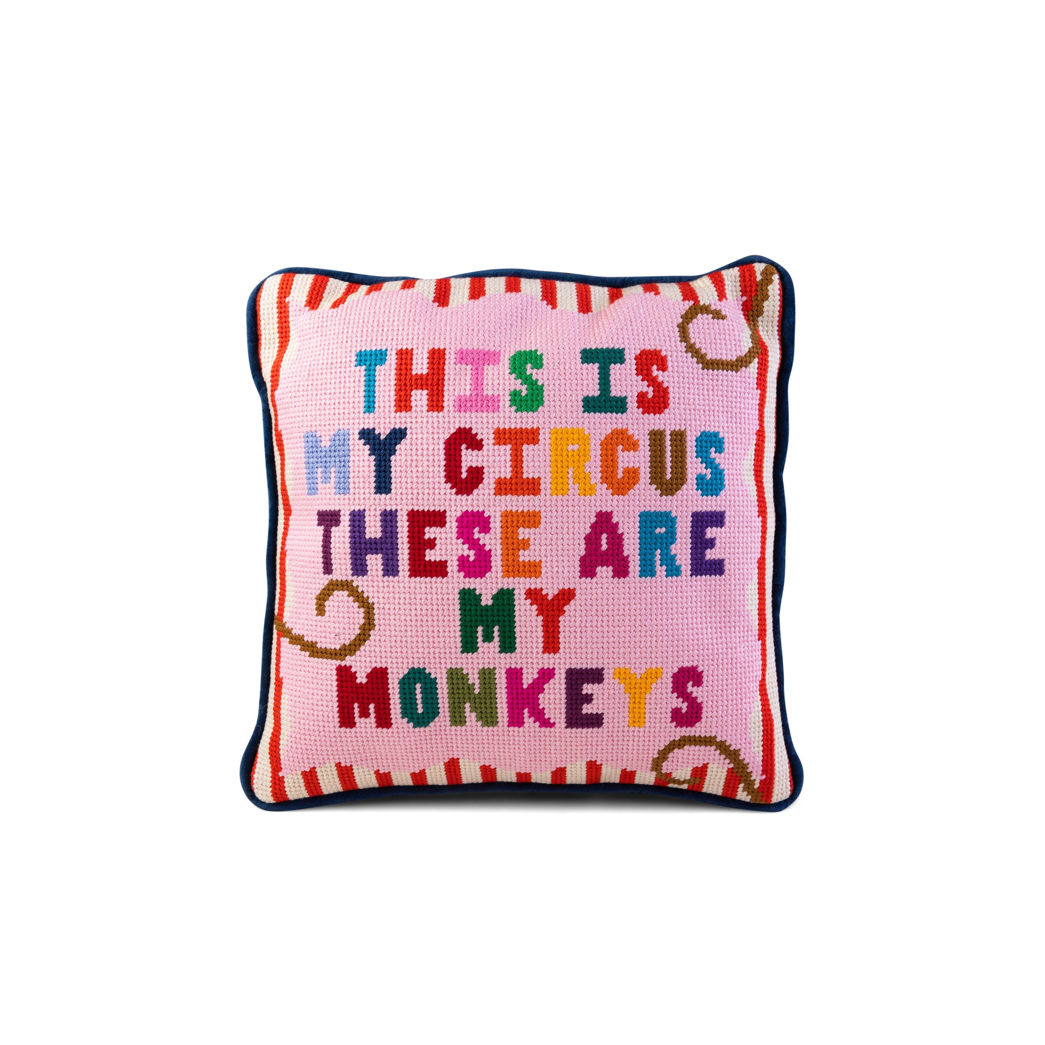 My Circus Needlepoint Pillow Needlepoint Furbish Studio