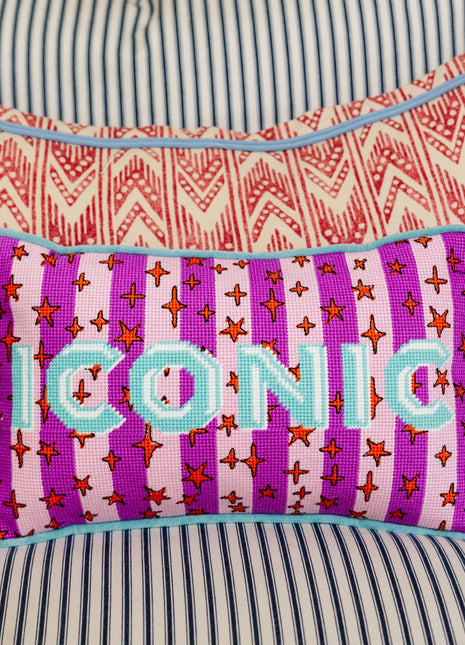 Iconic Needlepoint Pillow
