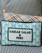 Girl Dinner Needlepoint Pillow
