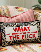 WTF Needlepoint Pillow Needlepoint Furbish Studio