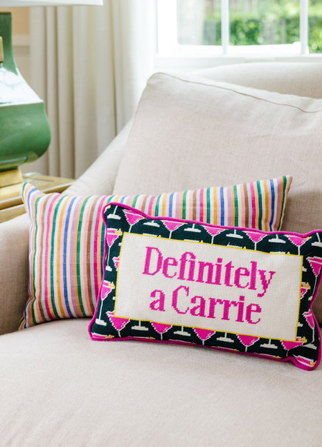Carrie Needlepoint Pillow Needlepoint Furbish Studio