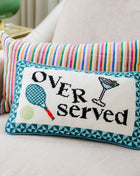 Overserved Needlepoint Pillow Needlepoint Furbish Studio