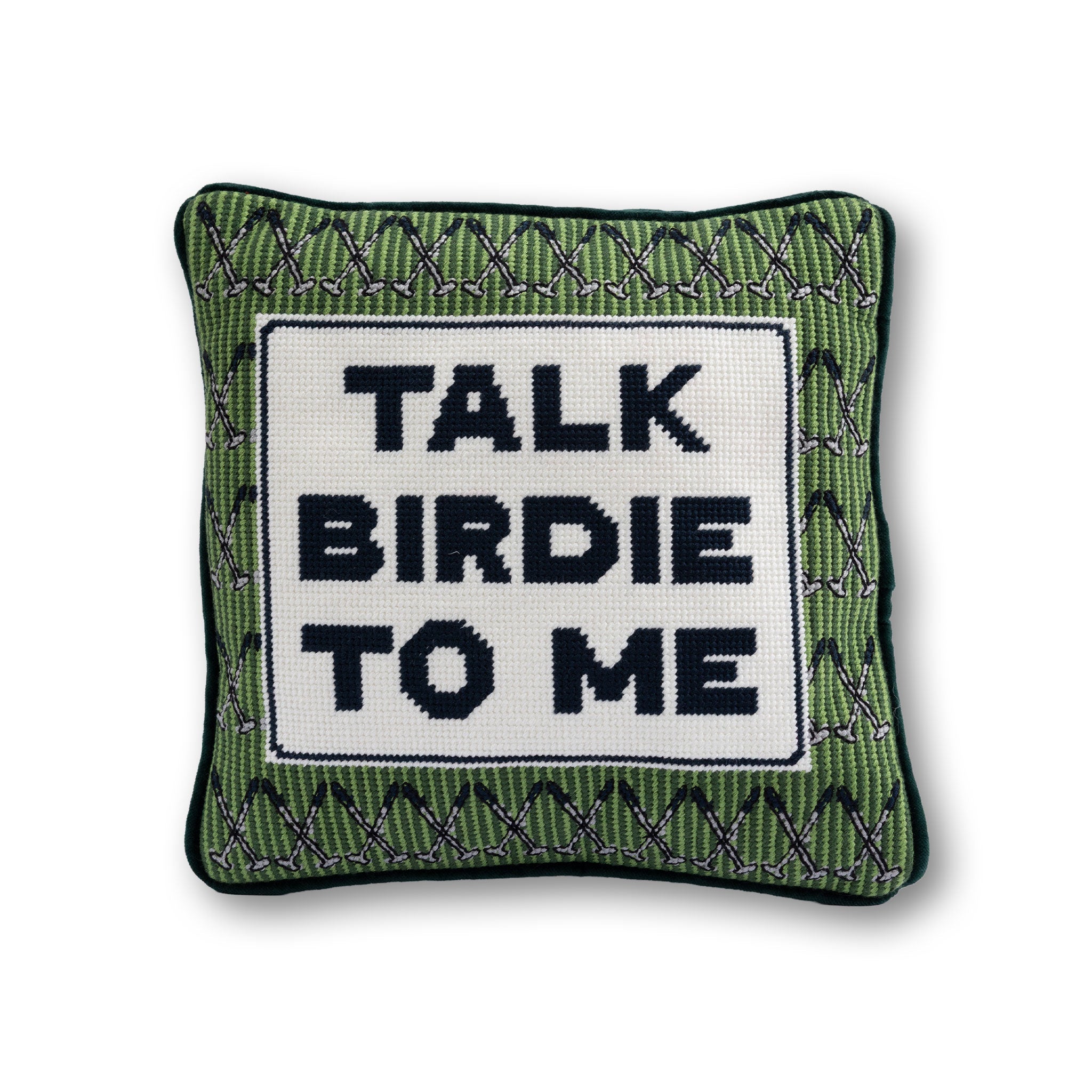 Talk Birdie To Me 🏌🏼Needlepoint Pillow Needlepoint Furbish Studio