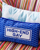 High End Gay Needlepoint Pillow