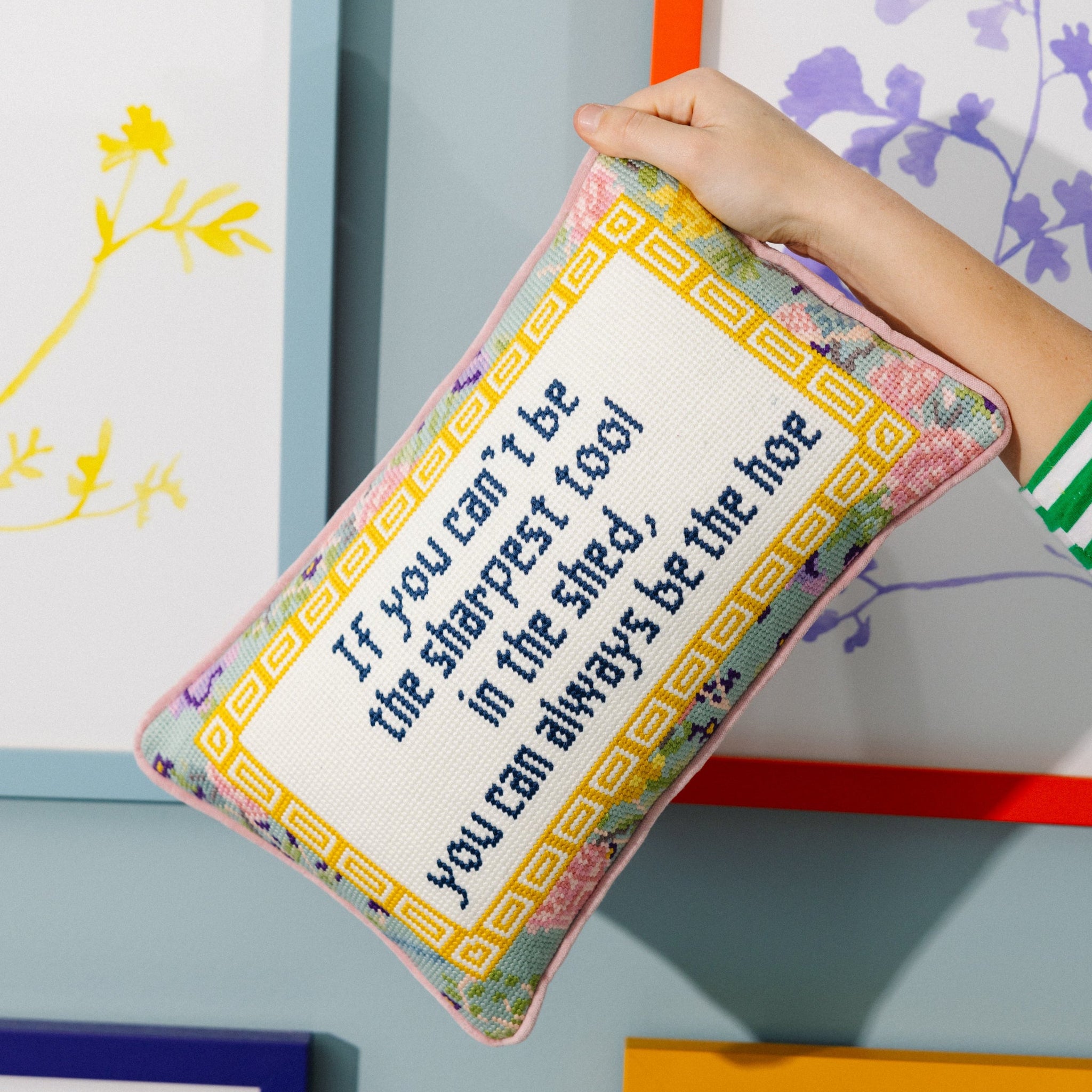 Sharpest Tool Needlepoint Pillow