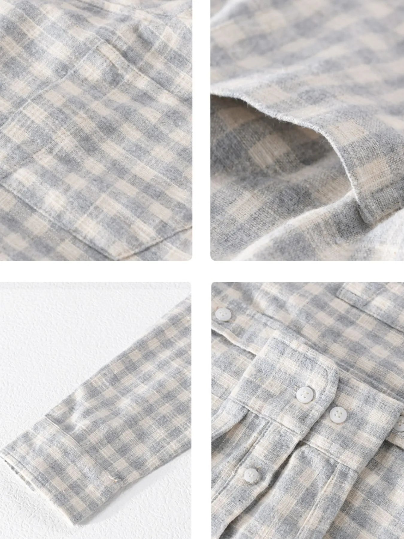 Gingham Check Button-Up Trendsi