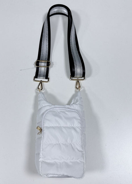 Puffer Down Bottle Shoulder Bag, oblique heat preservation