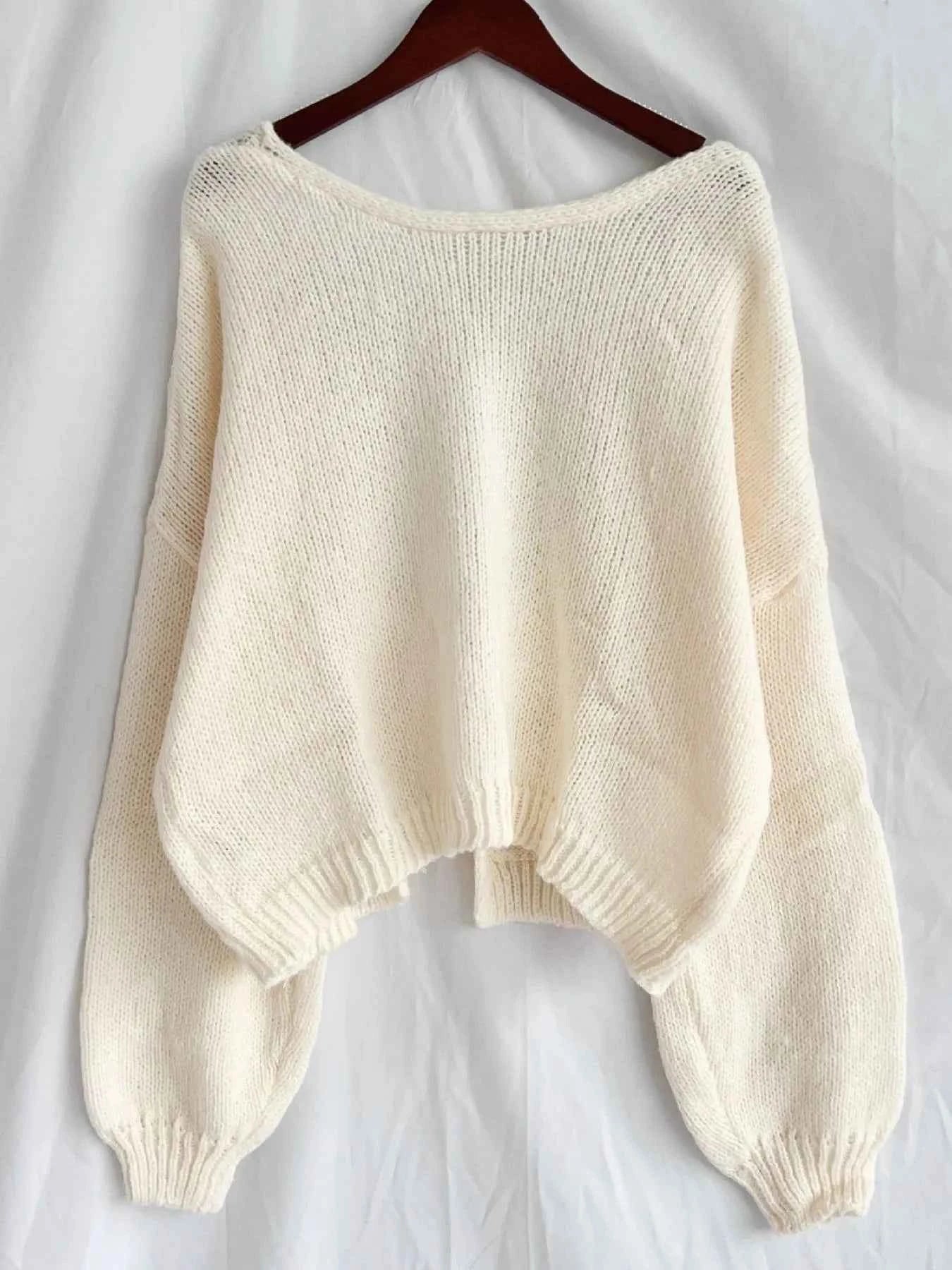 Tied Drop Shoulder Cardigan Knitwear Trendsi