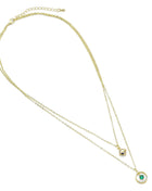 Dainty Chain Layering Necklace with Star and Coin Necklace, Sku#EF534