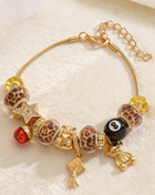 Leopard Star Bear Beaded Bracelet