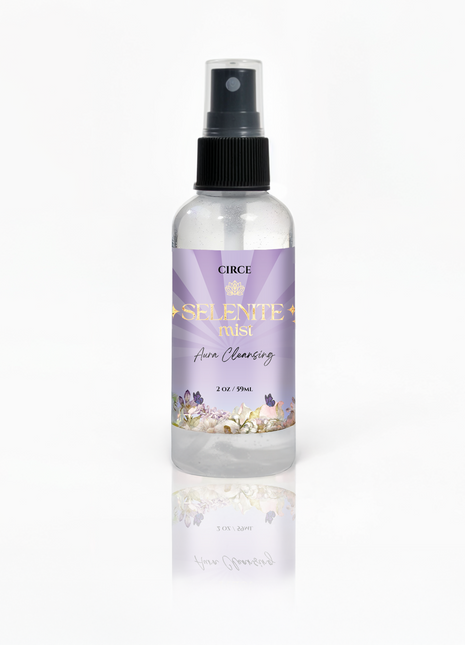 Selenite Aura Cleansing Mist – 2 oz Energy Clearing Spray | White Tea & Ginger Circe Boutique