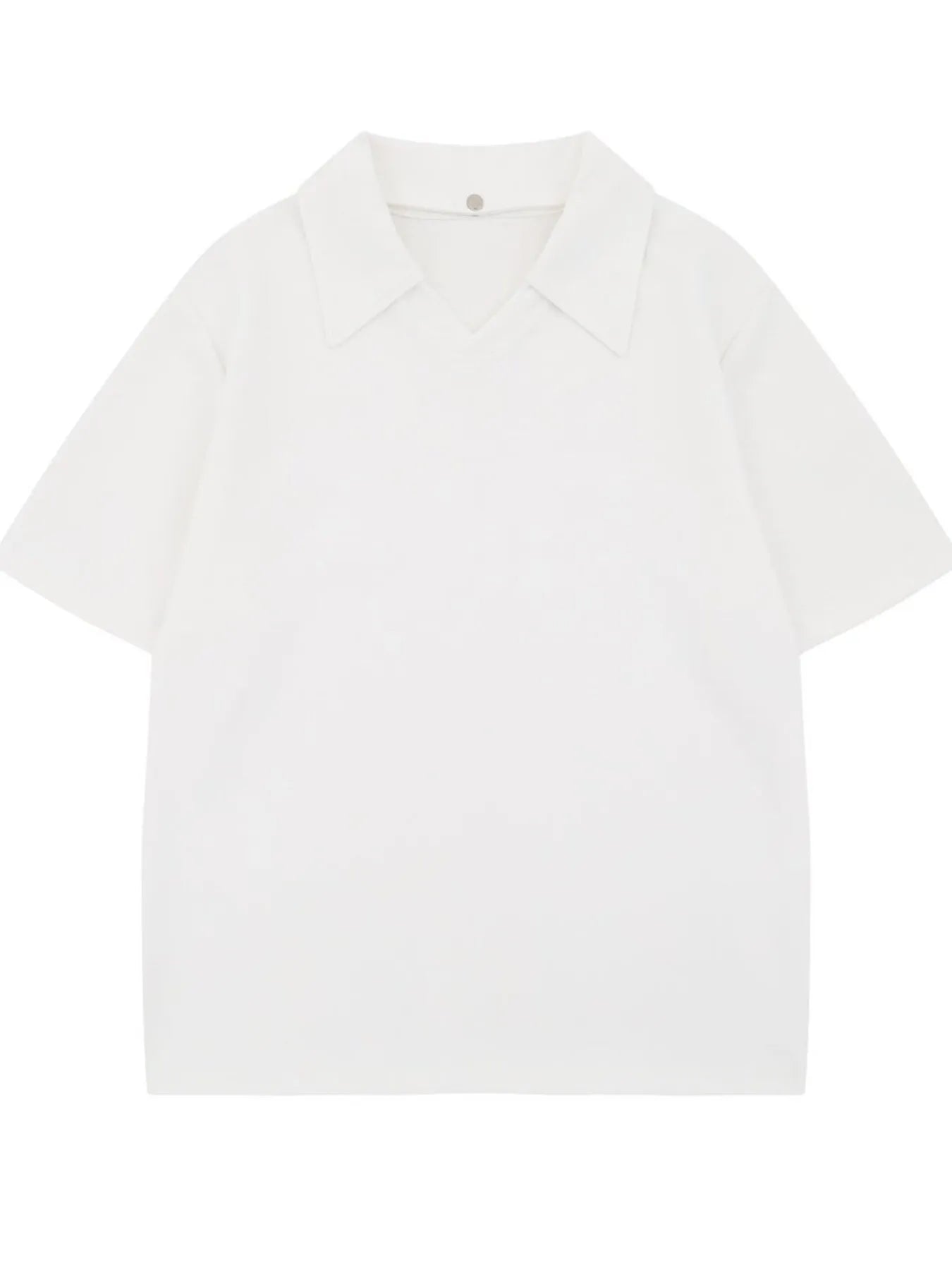 Mens Detachable Collar Comfy Polo White shirts Trendsi
