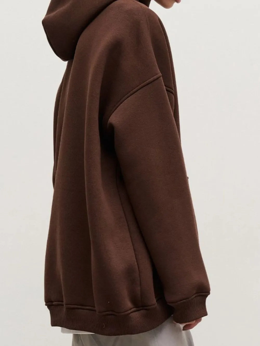 The Oversized Kangaroo Pocket Hoodie Loungwear Trendsi