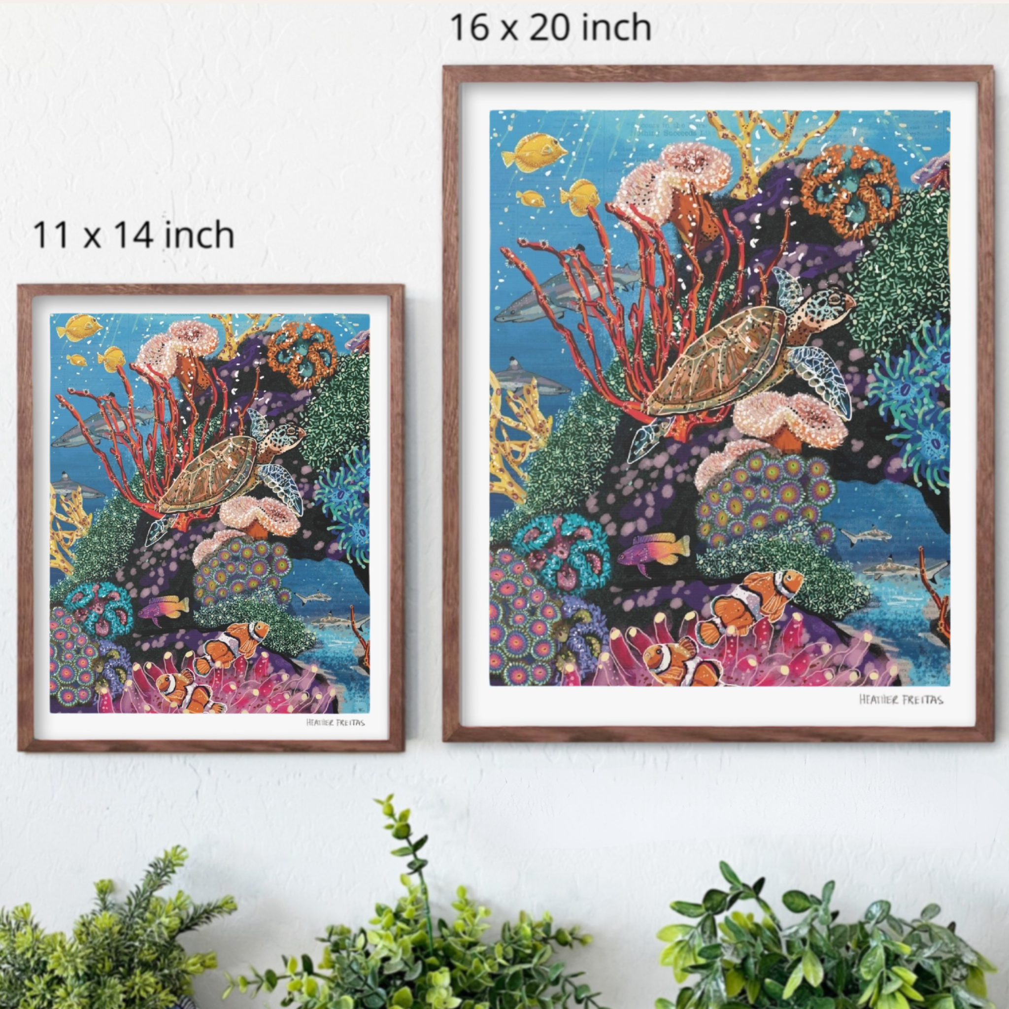 Turtle Tides Hand Signed Fine Art Print