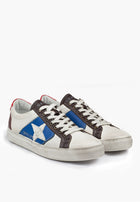 Mens, Northbound Distressed Sneaker White Blue, Mens
