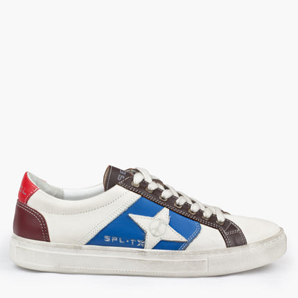 Mens, Northbound Distressed Sneaker White Blue, Mens