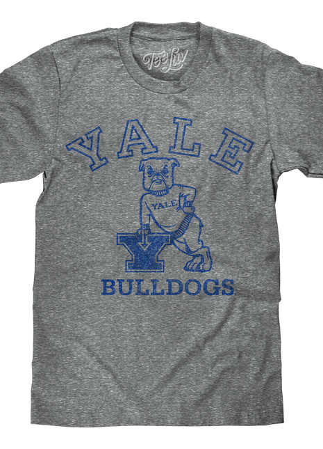 Yale University Bulldogs Logo T-Shirt - Gray mens tee Tee Luv