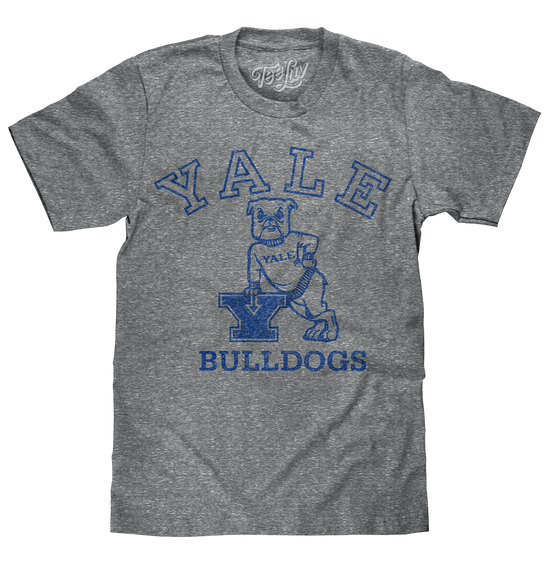 Yale University Bulldogs Logo T-Shirt - Gray mens tee Tee Luv