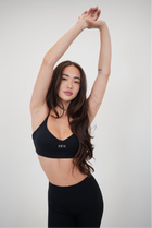 I Live in Luxury Black Sports Bra