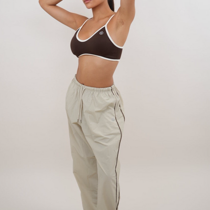 I Accept Change with Grace Beige Versatile Relaxed Fit Pant