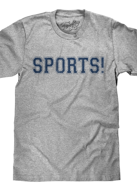 SPORTS! T-Shirt - Gray mens tee Tee Luv