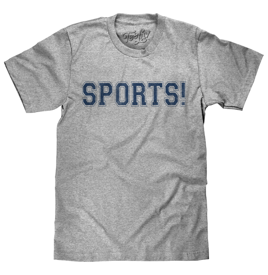 SPORTS! T-Shirt - Gray mens tee Tee Luv