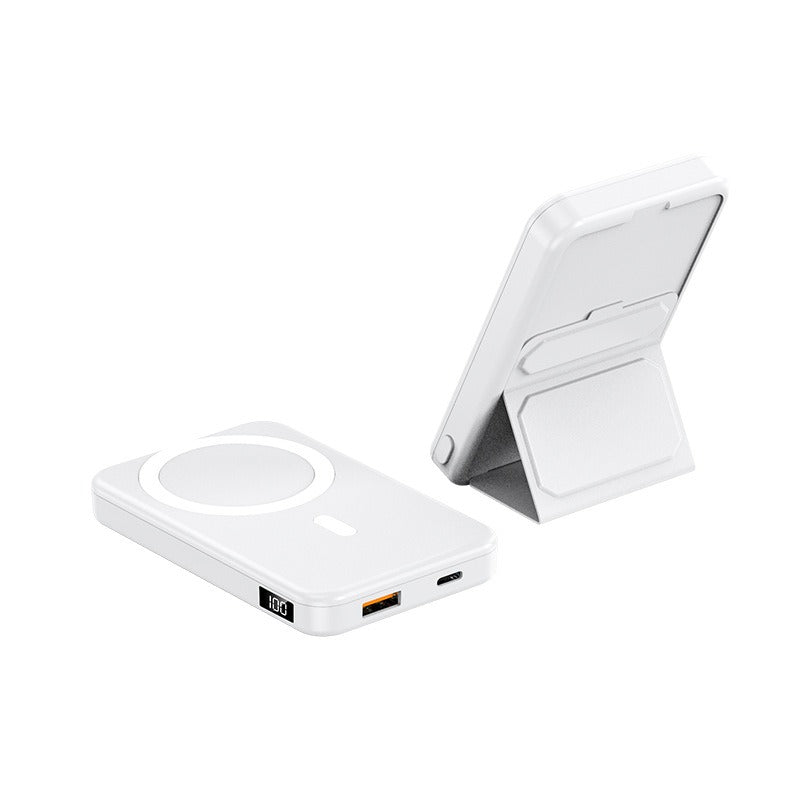 Fast Charging Portable 10000mah Wireless Magnetic Power Bank with mini Stand 22.5W A27-1 bracket 22.5W white 10,0 V.I.P Digital Presence