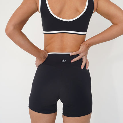 I Am Right Where I Need To Be Black Butter Sports Bra