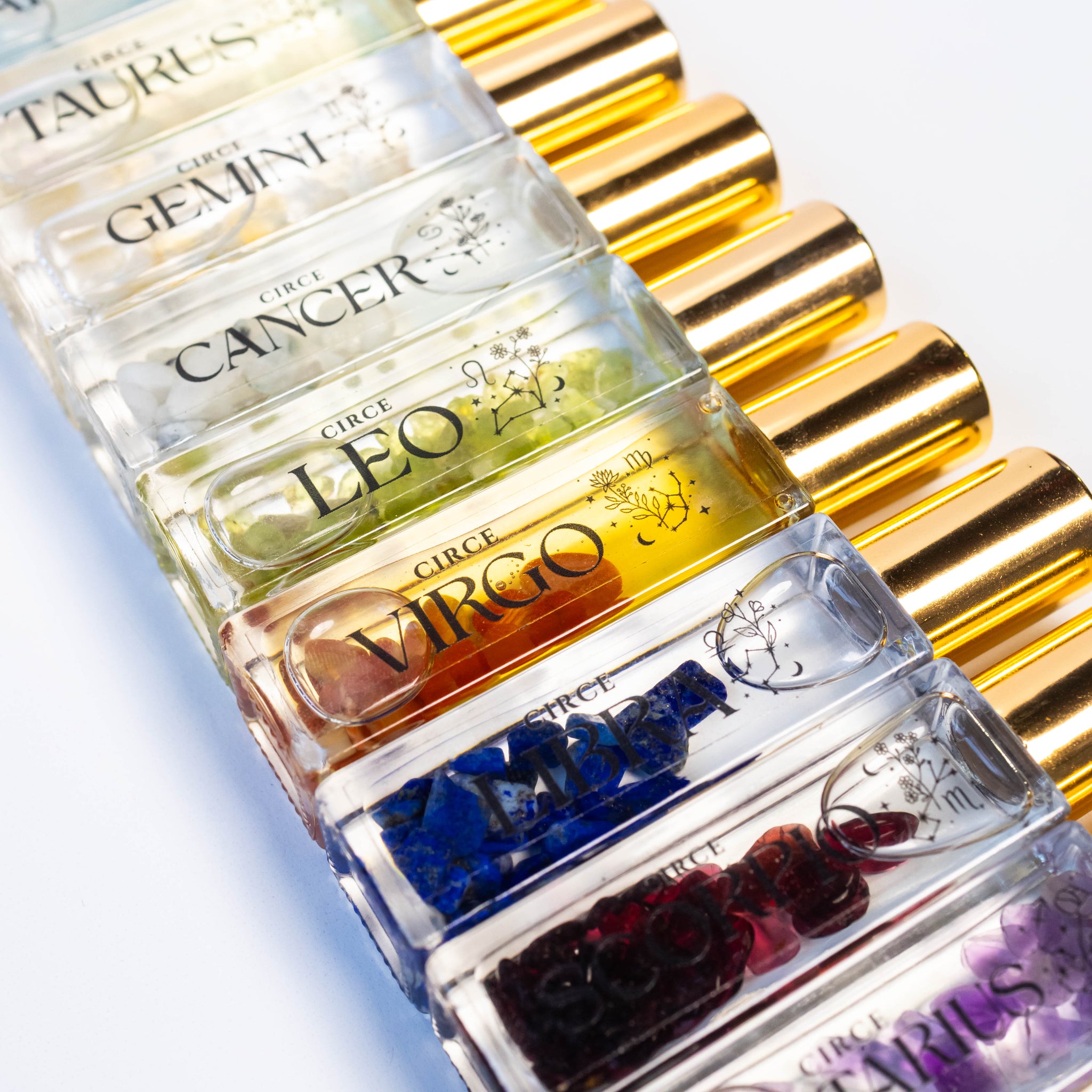 Zodiac Perfume - 12 zodiac gift Gemstone infused perfume Circe Boutique