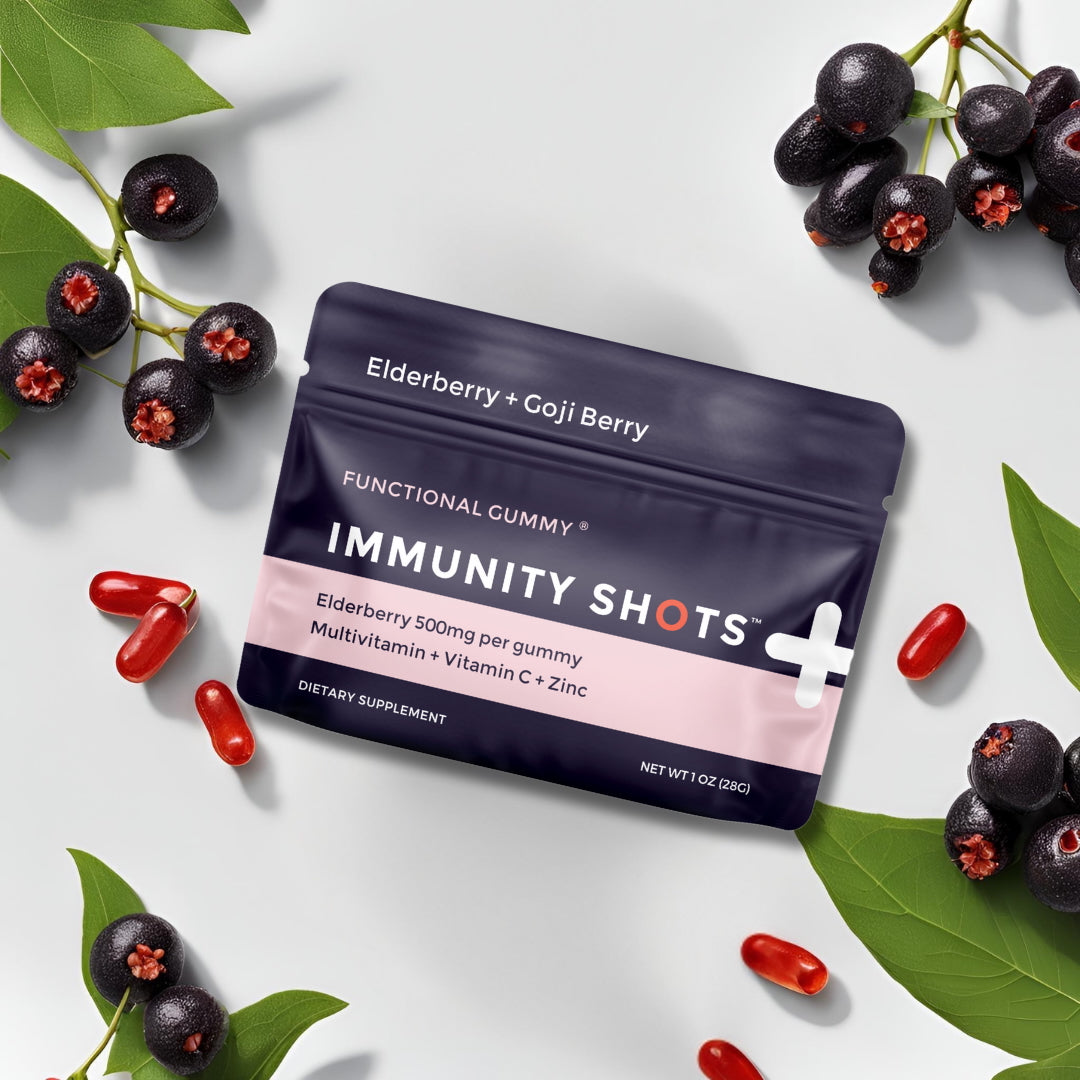 Immunity Shots - Elder Berry + Goji Berry Gummy Vitamins | 12-Pack Beauty & Health - Health Care - Health Food Seattle Gummy Company