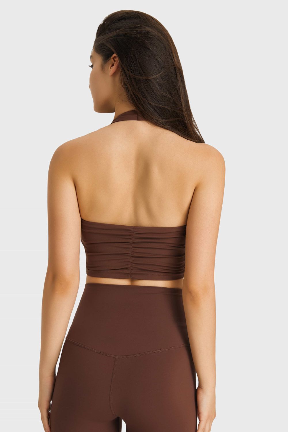 Millennia Breathable Halter Neck Sports Bra Trendsi