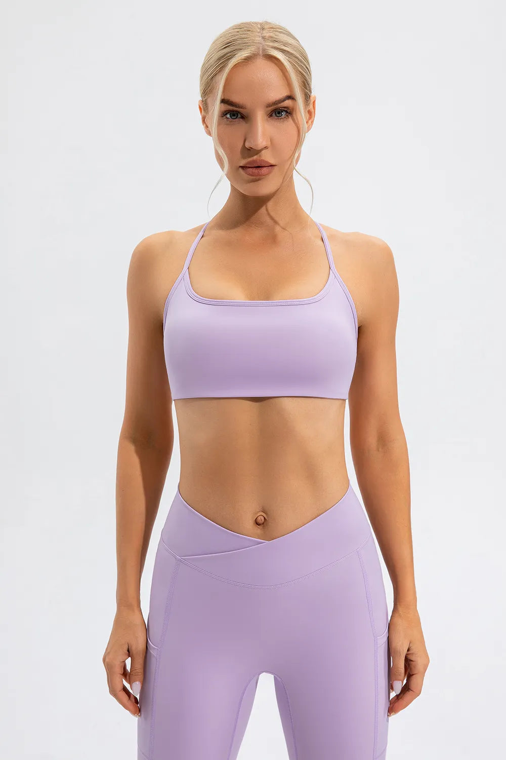 Crisscross Spaghetti Strappy Sports Bra (5 colors) Trendsi
