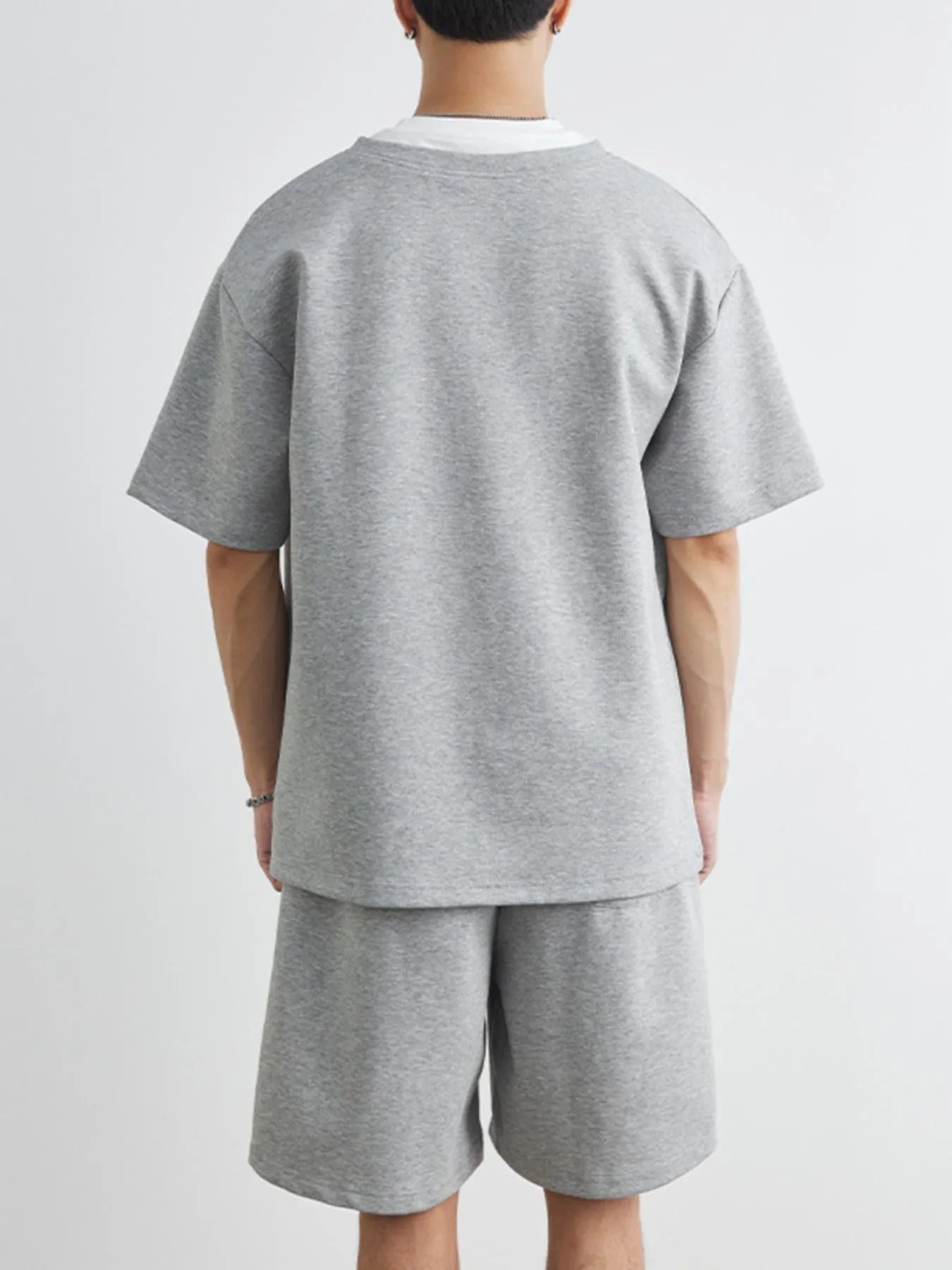 Mens Half Sleeve Top & Shorts Set Loungewear Trendsi