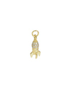 Gold CZ Rocket Charm, Sku#Y872