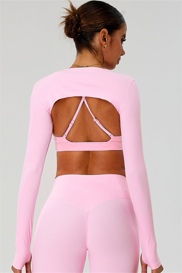 The Ember Sports Bra Crop Top Leggings 3-Piece Set