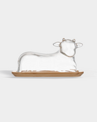 Hand-Blown Cow Butter Dish