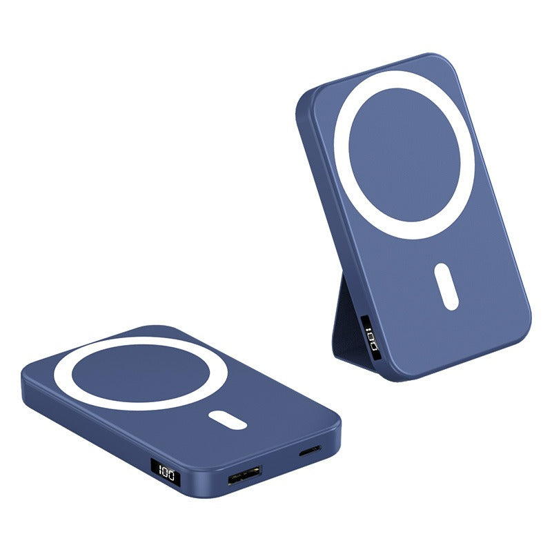 Fast Charging Portable 10000mah Wireless Magnetic Power Bank with mini Stand 22.5W A89 bracket 20W blue 5000 V.I.P Digital Presence