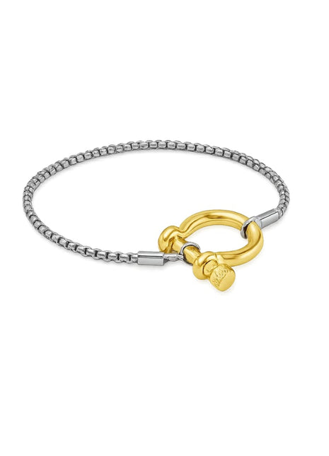 Lucky Lock Horseshoe Amulet Bracelet, Carabiner Clasp Silver Bracelets Hollywood Sensation®