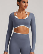 The Elevate New Long Sleeve Crop top Leggings 2-Piece Set