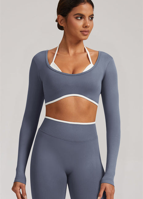 The Elevate New Long Sleeve Crop top Leggings 2-Piece Set
