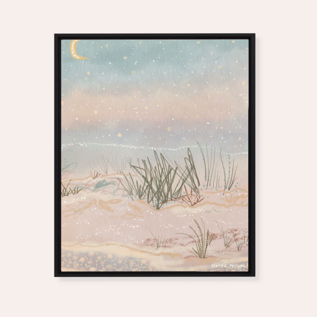 Salt Framed Fine Art Canvas Print
