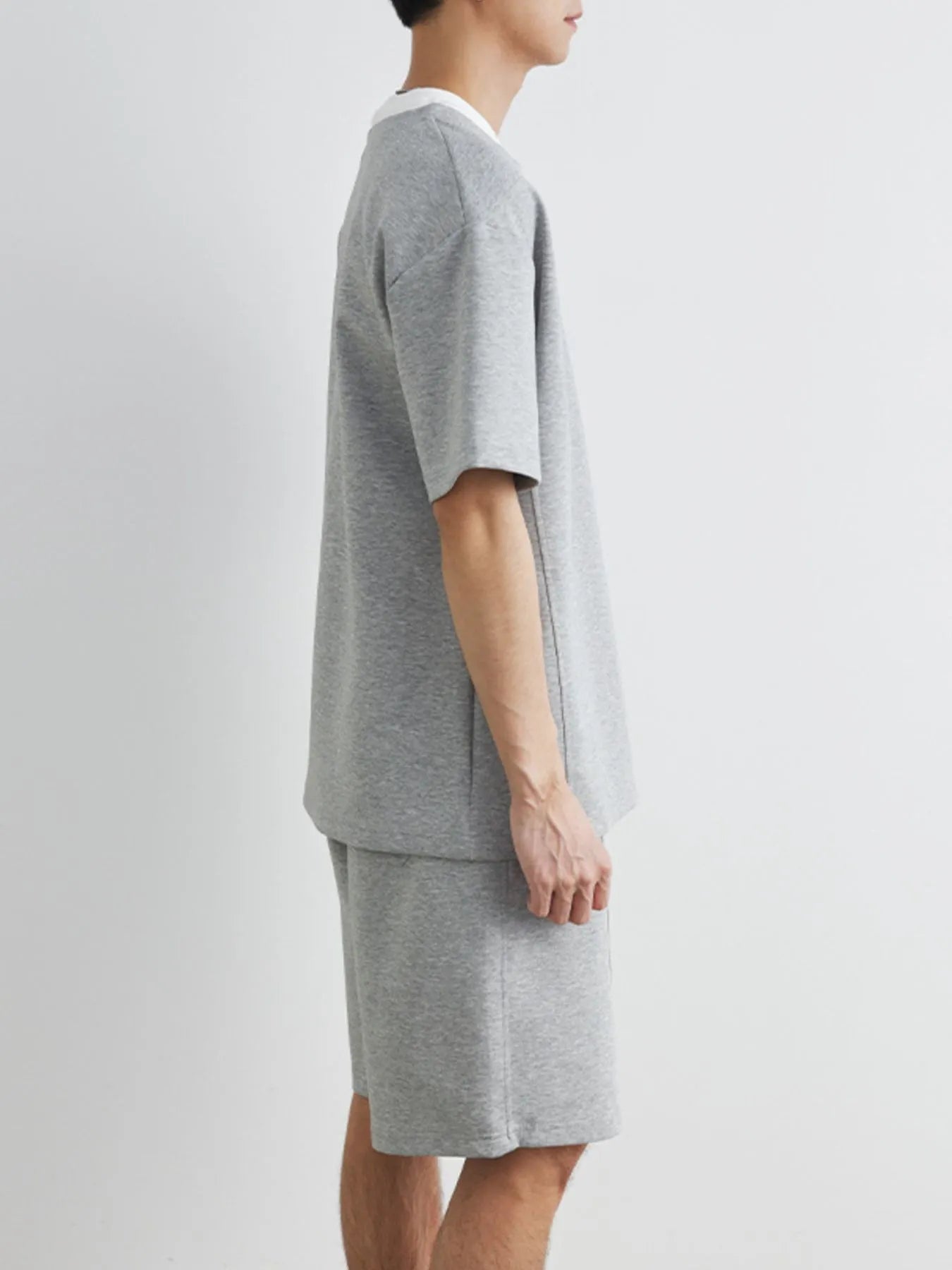 Mens Half Sleeve Top & Shorts Set Loungewear Trendsi