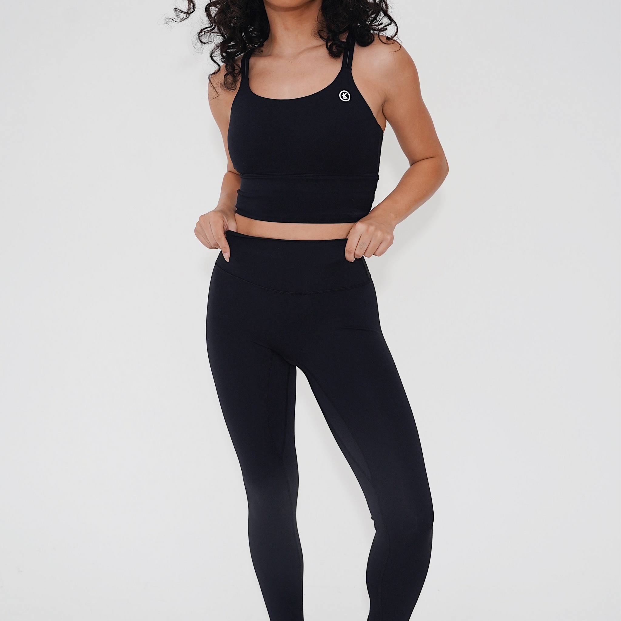 I Am Confident Black Cropped Tank Tops KIMITH BRAND