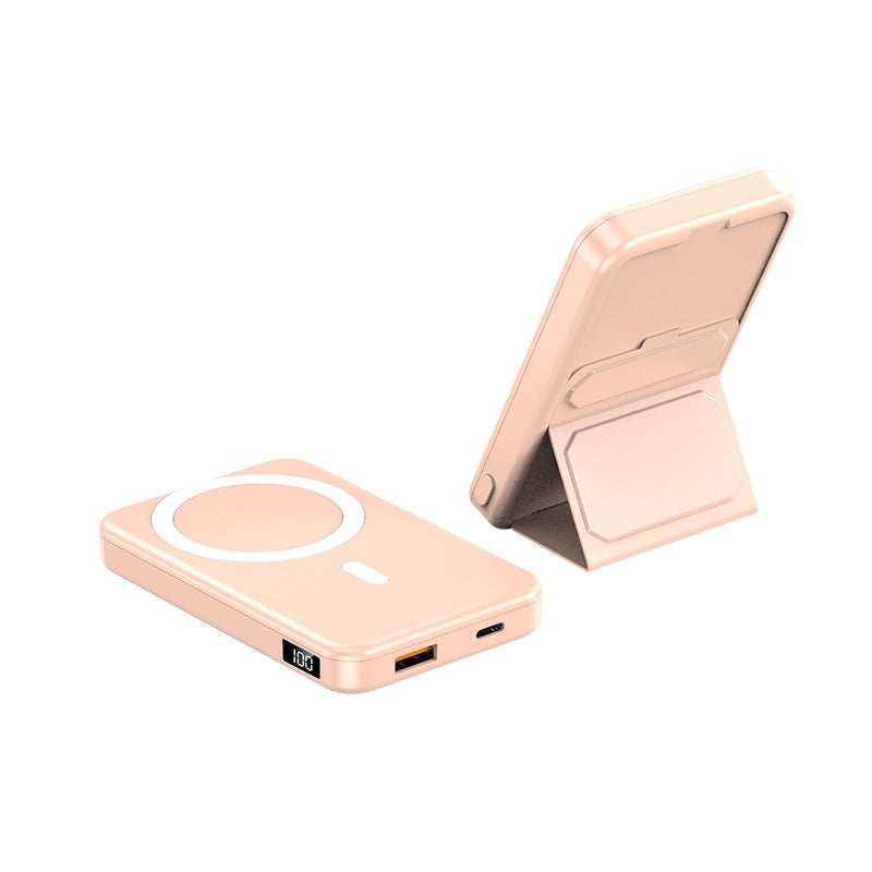 Fast Charging Portable 10000mah Wireless Magnetic Power Bank with mini Stand 22.5W A27-1 bracket 22.5W pink 10,00 V.I.P Digital Presence